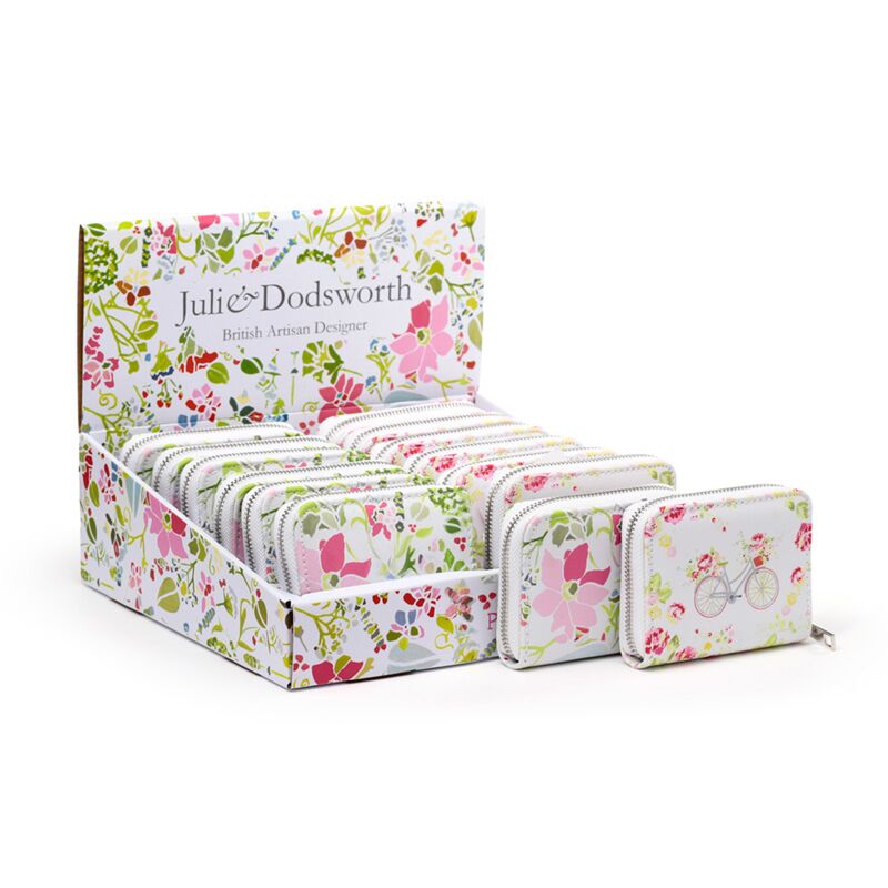 Julie dodsworth pink botanisk pung med rund lynlås - lille