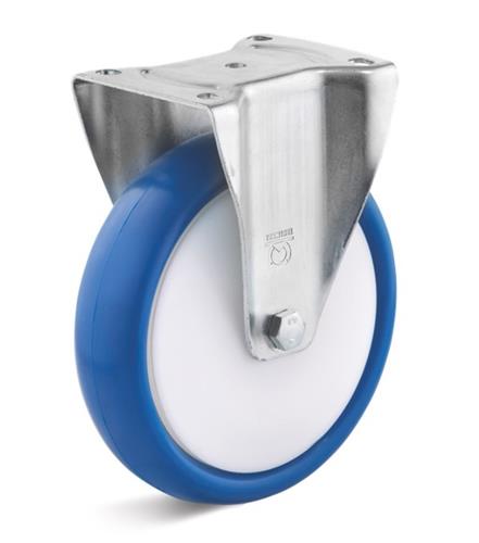Torwegge fast hjul PU ø125 plast