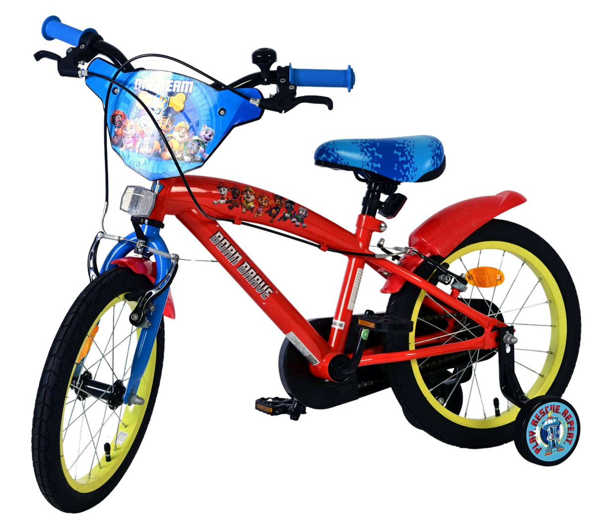 Paw patrulje børnecykel - drenge - 16 tommer - rød - to håndbremser