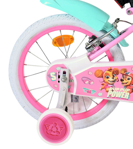 Paw patrulje børnecykel - piger - 16 tommer - pink - to håndbremser