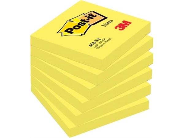 Post-it sedler ft 76 x 76 mm, neongul (100 ark)