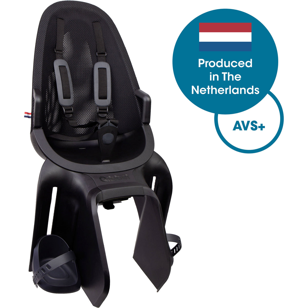 Qibbel bagsæde air avs+ bagagebærer sort