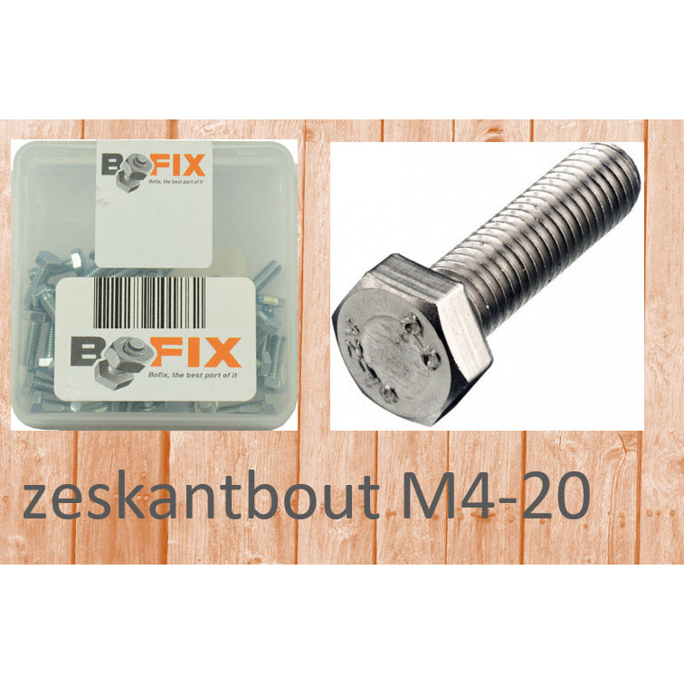 Bofix Hexagon Bolt M4x20 (50 stykker)