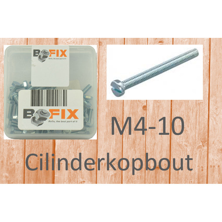 Bofix Cylinder Head Bolt M4X10 Galvaniseret (50.)