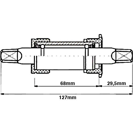 Thun kinex bundbeslag nøglefri bsa 127mm