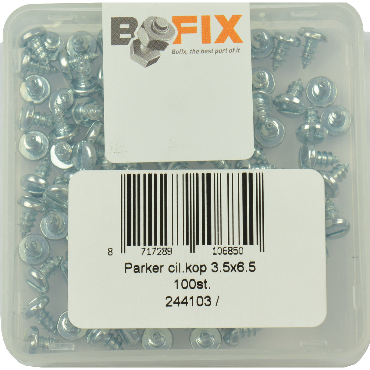 Bofix parker med topstykke 3,5-6,5 (100 stk)