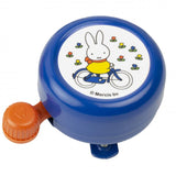 Cykelklokke Miffy på cykel 60 mm blå