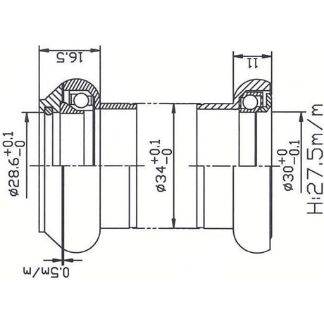 Tecora Ball Head Set1 1 8 tommer Forude Cartr Alu 30.0 Kegle poleret