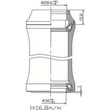 Tecora Ball Head Set1 1 8 Inch Integreret 36x45 Cart.30.0 Sort