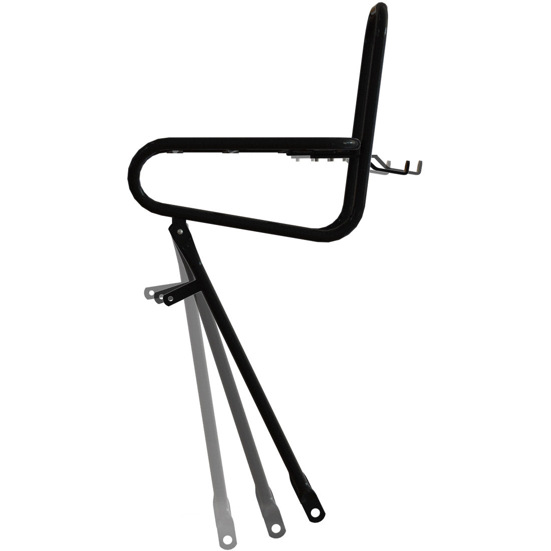 Steco front Carrier glat 25 cm kroonbout mat sort