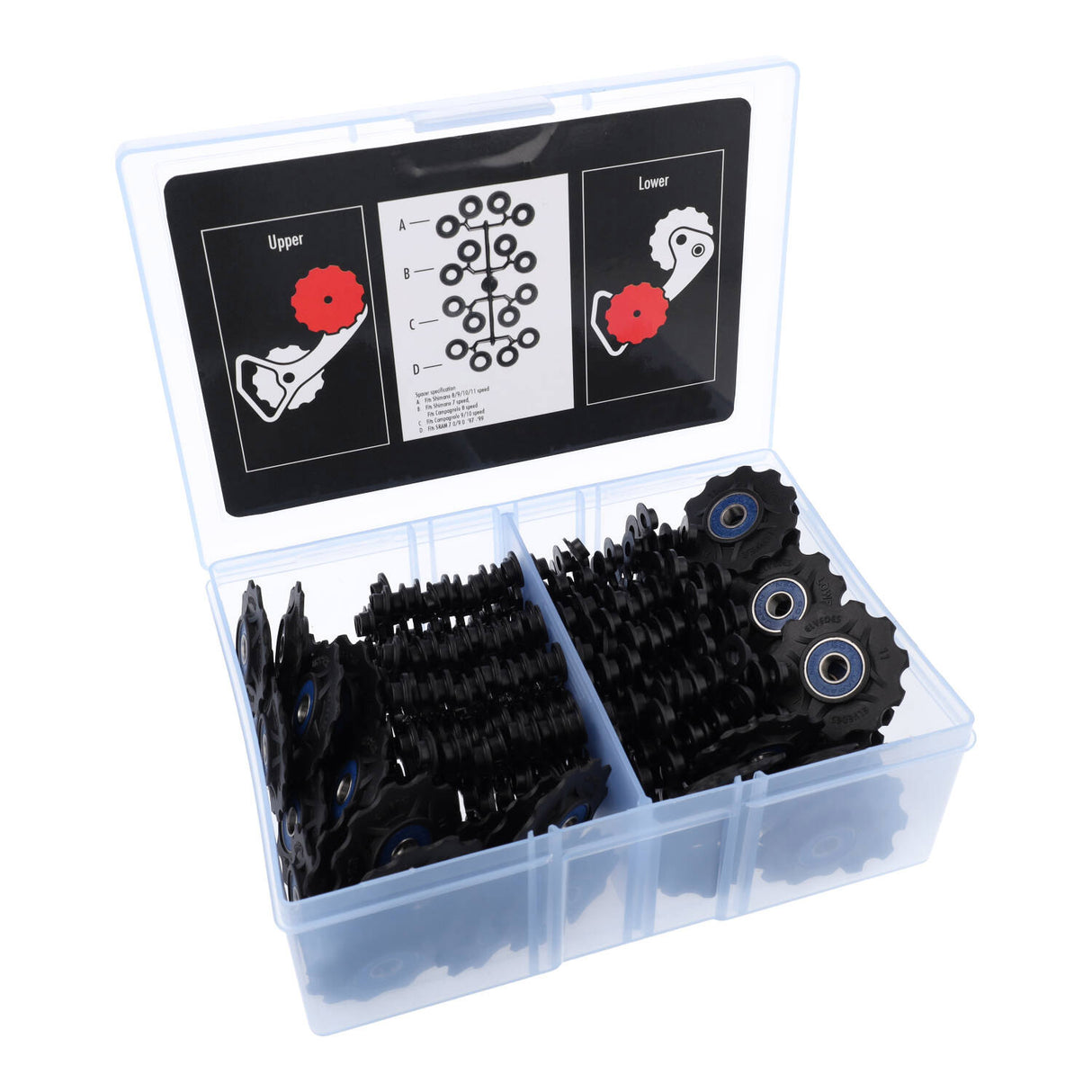 Elvedes Universal Derailleurweltjes Box med 25 sæt