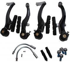 V-brake rem-set sort front + bagud komplet