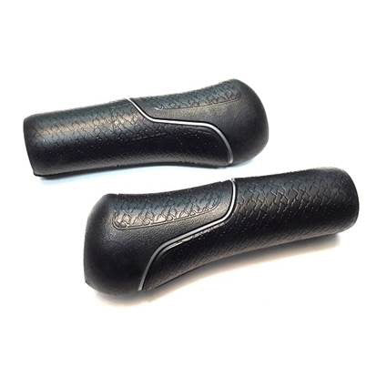 Gazelle håndtag sæt hybrid med sølvrør 132 132mm sort