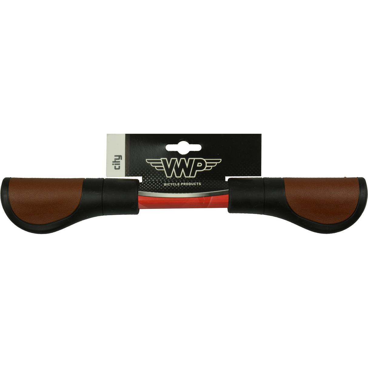 VWP cykelhåndtag - læder, 11,5 cm, sort brun