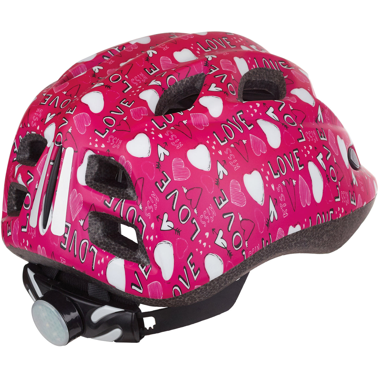 Polisport junigoud cykelhjelm s 52-56 cm kærlighed med LED-lys