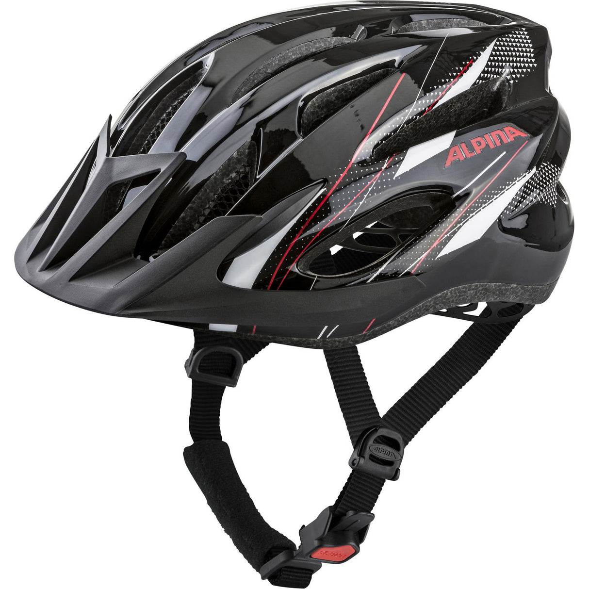 Alpina sports mtb hjelm mtb17 54-58 blank sort hvid rød