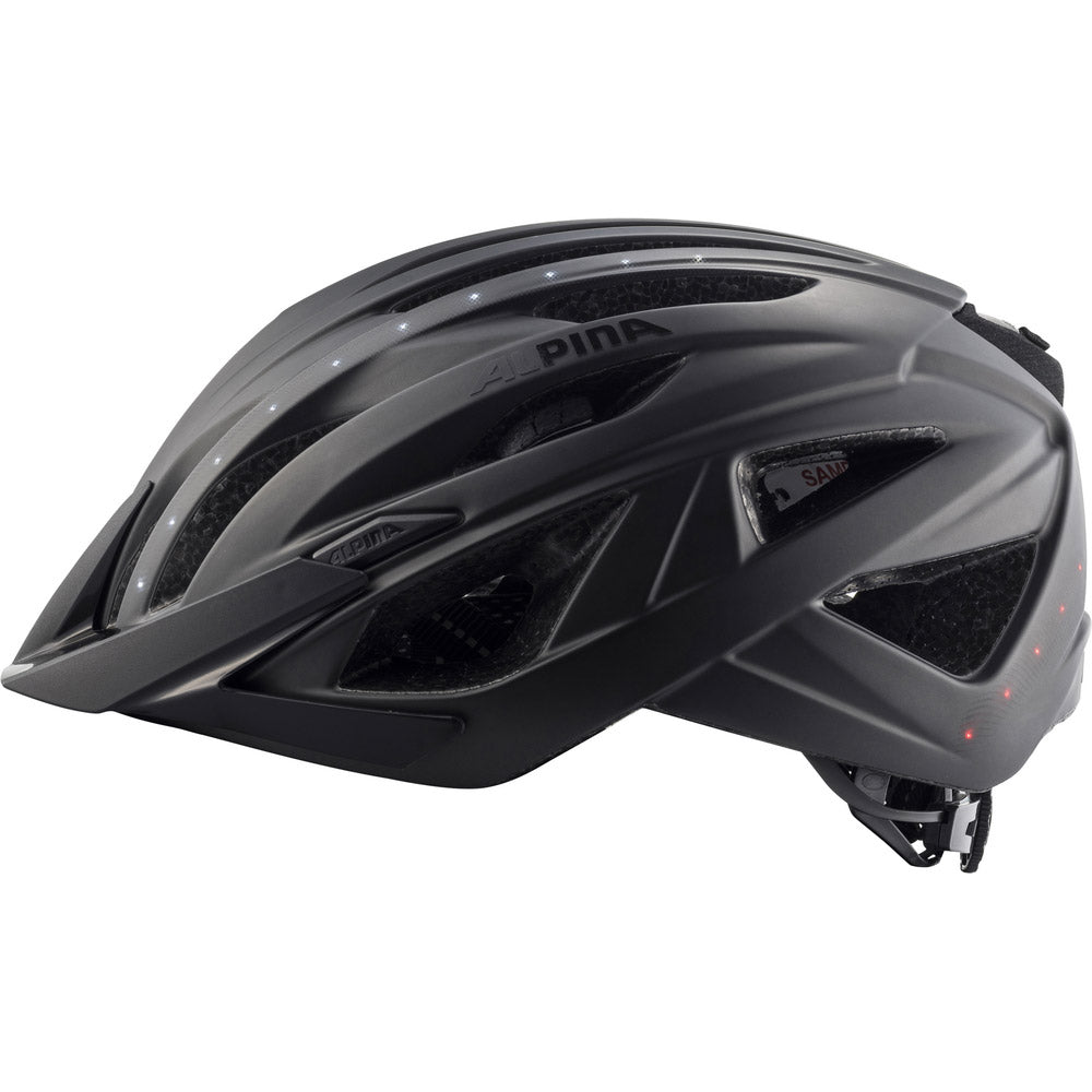 Alpina sports urban hjelm haga led 51-56 mat sort