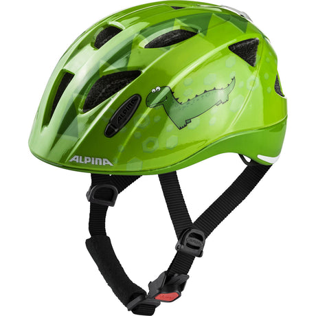 Alpina sports børnehjelm ximo flash green dino 47-51 gloss