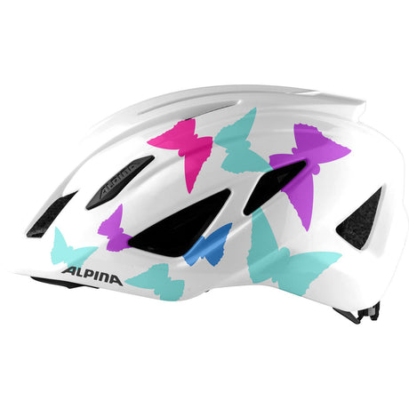 Alpina sports børnehjelm pico pearlwhite sommerfugle 50-55