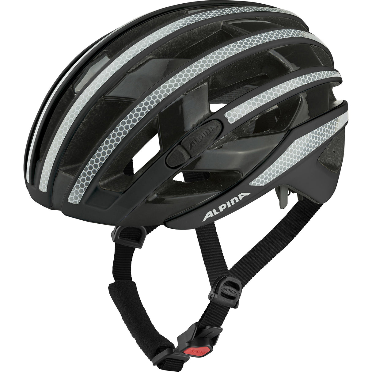 Alpina sports racing hjelm ravel reflekterende 51-56 blank sort
