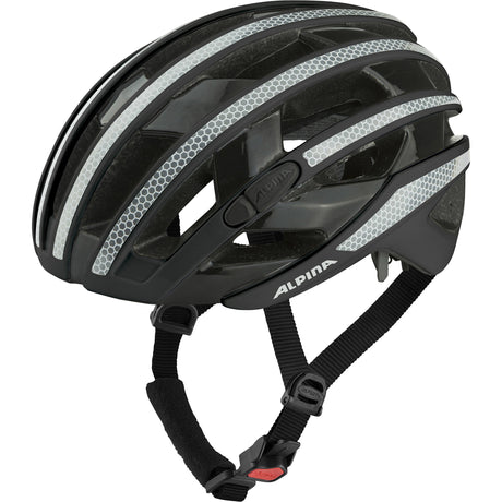 Alpina sports racing hjelm ravel reflekterende 55-59 blank sort