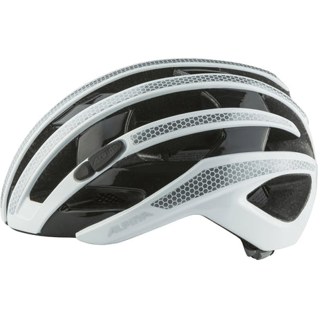 Alpina sports racing hjelm ravel reflekterende 55-59 glans hvid