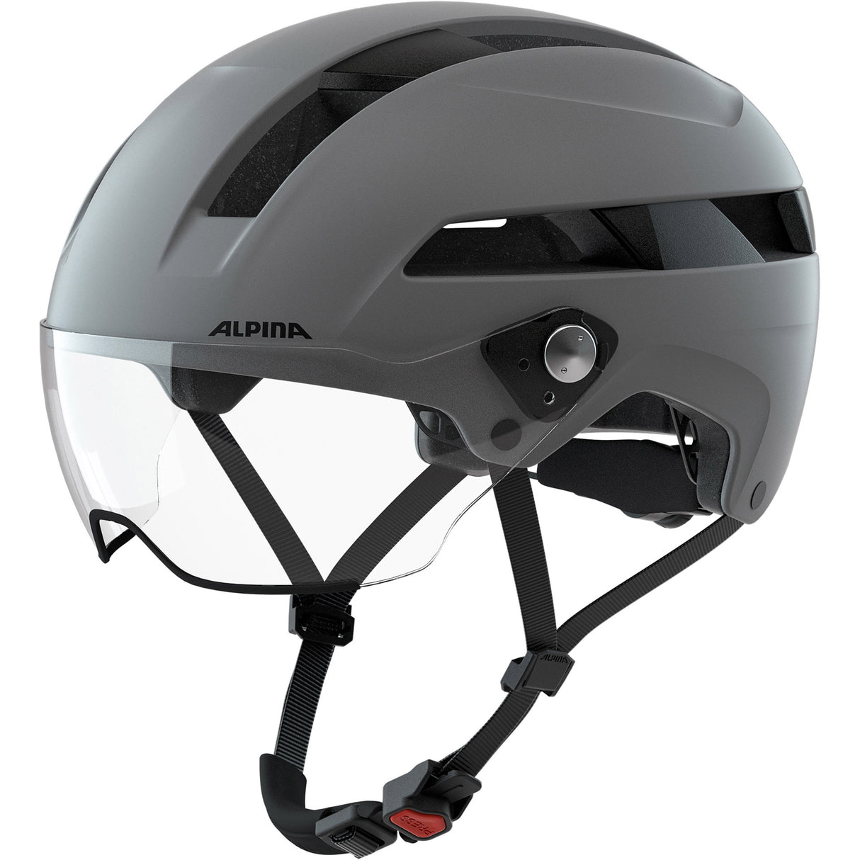 Alpina sports urban hjelm soho visir 51-56 mat grå