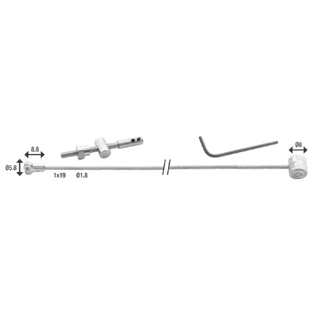 Bremsekabelreparation komplet Elvedes ton peer (6486-2,50)