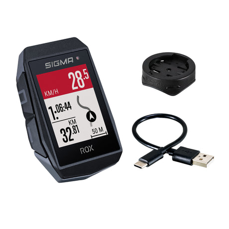 Sigma Rox 11.1 EVO GPS SW SWO Stand Simple Holder + USB-C opladningskabel