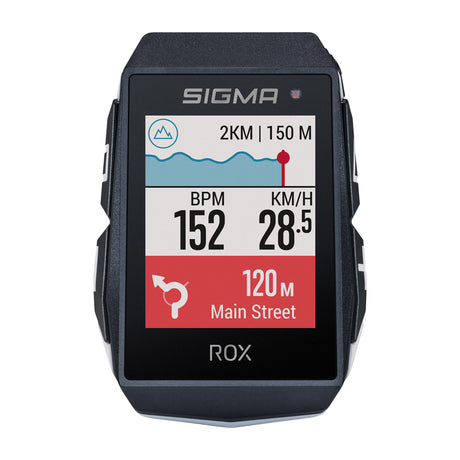 Sigma Rox 11.1 EVO GPS ZW White Standard Steering Holder + USB-C opladningskabel