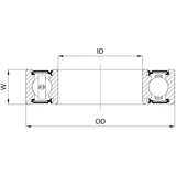 Marwi Union Kogellager CB-024 606 2RS 6X17X6