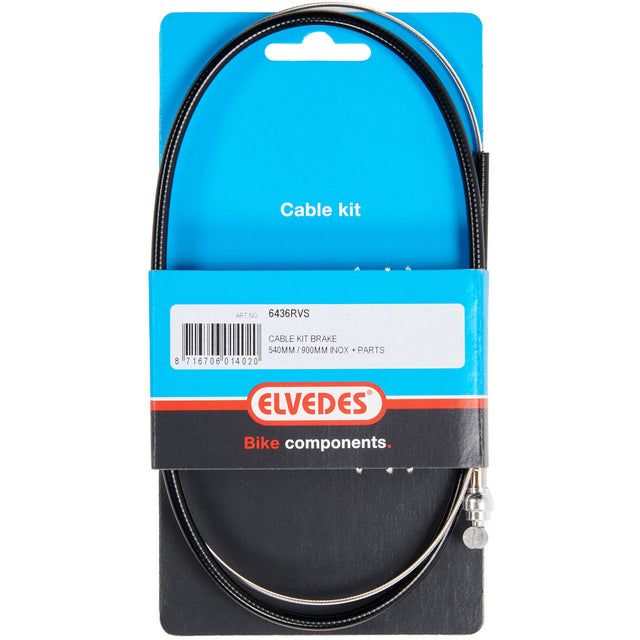 Elvedes Rem Kabelkit T-Nipple 540mm 900mm rustfrit stål sort