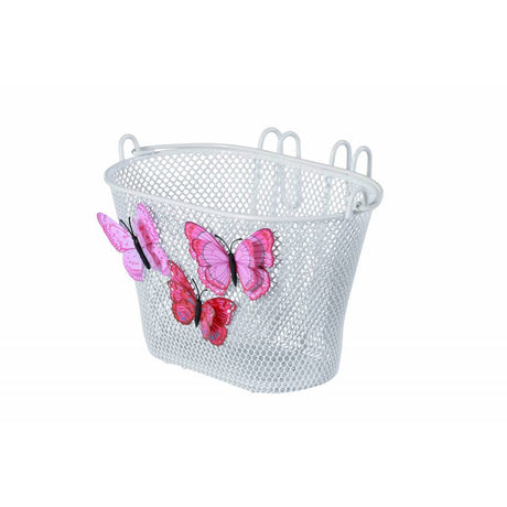 Basil Jasmin Butterfly - børnecykelkurv - for eller bag - hvid