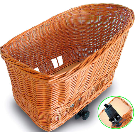 Basil Pasja - Hundcykelkurv - Stor - 50 cm - Bagkurv - Naturlig