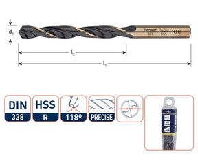 Rotec spiralbor hss præcis 10,0 mm