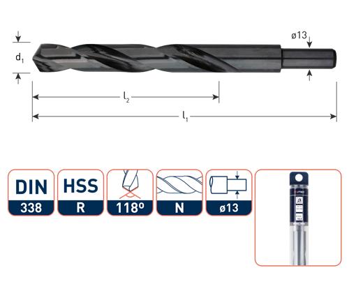 Rotec spiralbor DIN338 HSS-R 24,0mm drejet