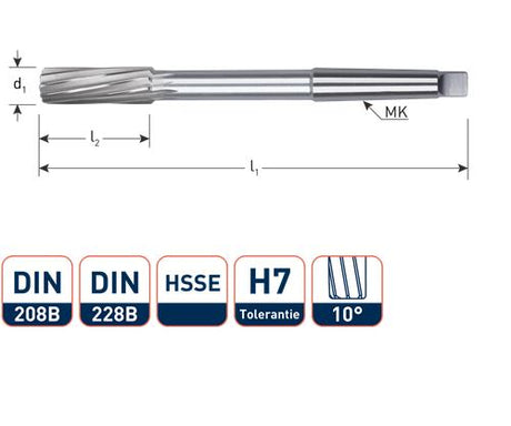 Rotec maskinrømmer mc h7 15mm spir.