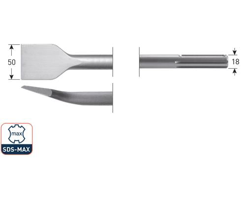 Rotec sds max flisemejsel 50x300mm
