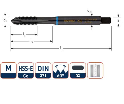 Rotec maskinhane din371 m10 rustfrit stål