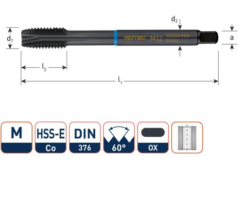 Rotec maskinhane din376 m10 rustfrit stål ds
