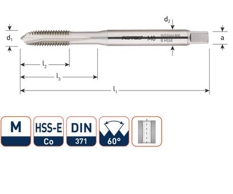 Rotec maskinhane d371 alu m6
