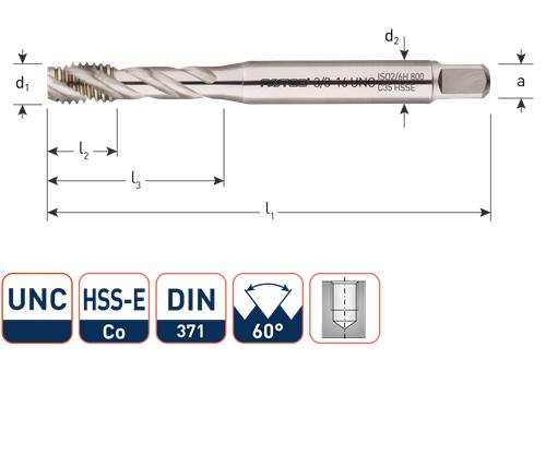 Rotec maskinhane 3 4 unc din376 rullegardin