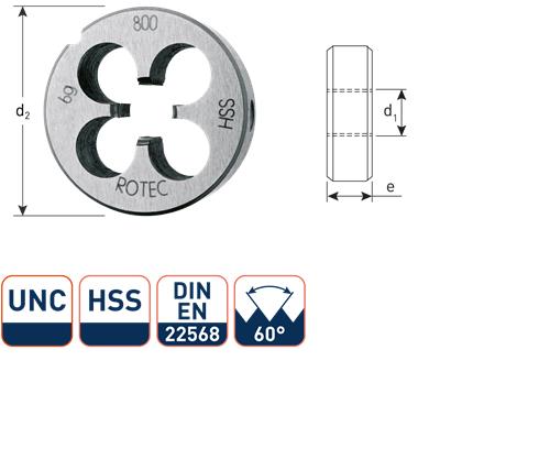 Rotec rund skæreplade unc 1 2 hss