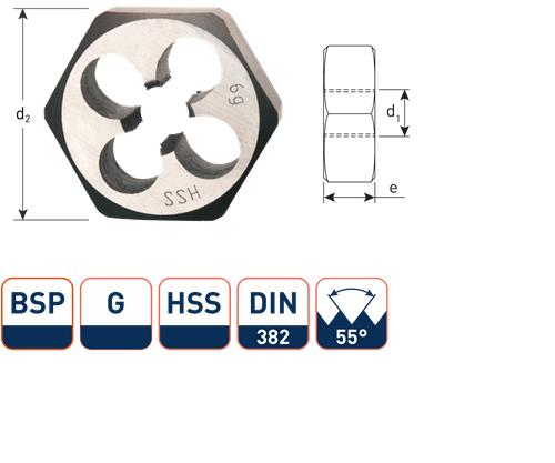 Rotec sekskantet skæremøtrik bsp g3 4 din382 hss