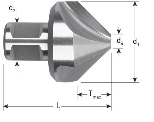 Rotec forsænket fræser 90° 55mm hss-e svejsning