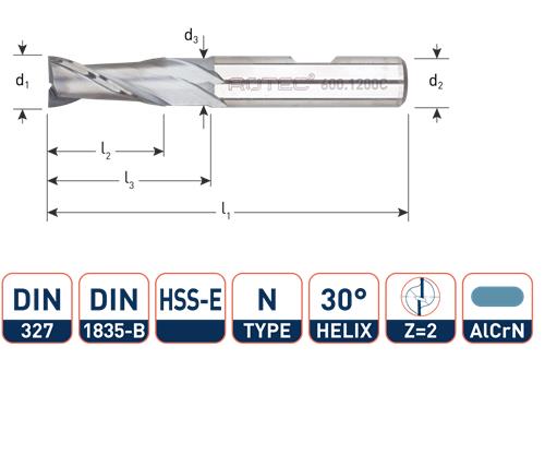 Rotec nøgleskærer kort din327 4,0 mm svejsebelagt (u)