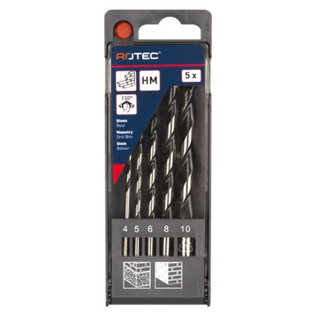 Rotec murboresæt 5-delt 4-10mm