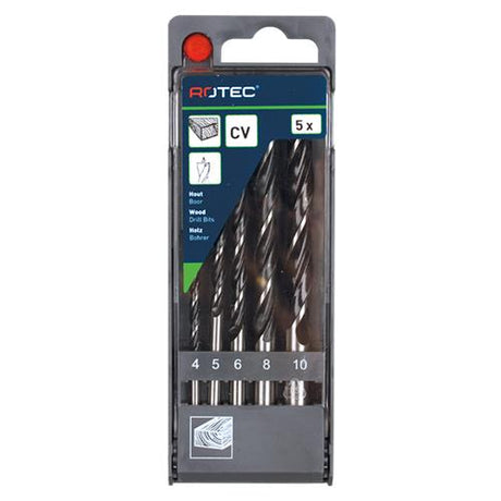 Rotec træboresæt 5-delt 4-10mm