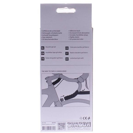 Simson Steering Lint Gel White (Racing Bike, Shock -Absorbing, Comfortable)
