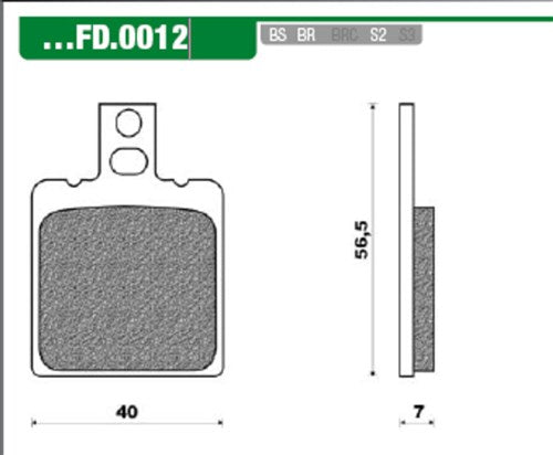 NewFren Brake Block Set FD0012 RS '93 til Achter Rs '96 til